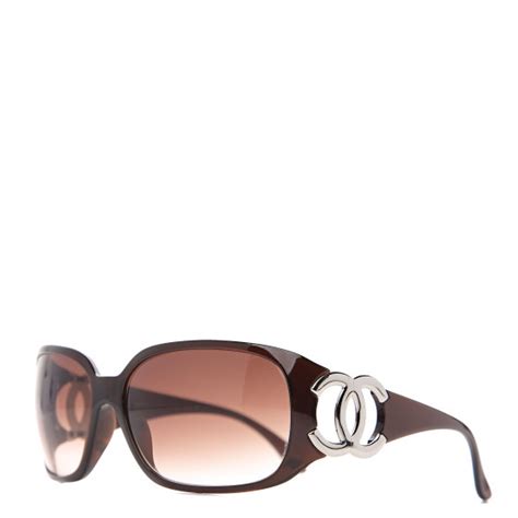 CHANEL CC Sunglasses 6014 Brown 563568 .